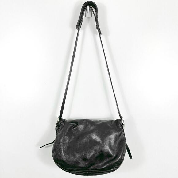 Jimmy Choo Black Leather Chain-Link Hobo Crossbody Bag - Picture 7 of 9